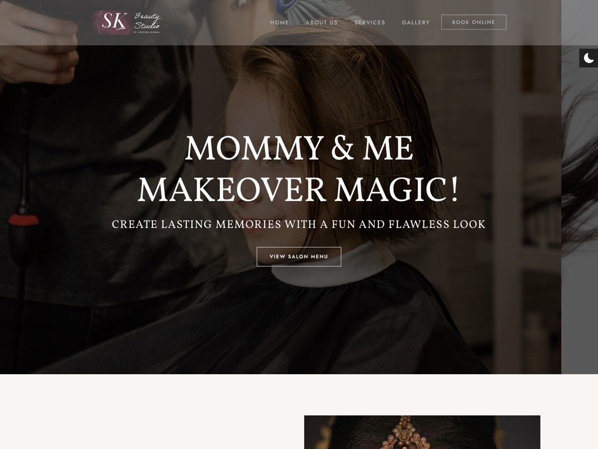SK Beauty Studio website